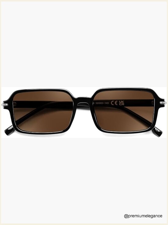 Retro Rectangular Narrow Slim Thin Square UV400 Protection Sunglasses Vintage Rectangular Narrow Small Sunglasses UV400 Protection  main image 3